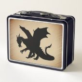 Zwarte Dragon Rustic Achtergrond (Achterkant)
