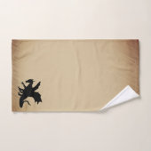 Zwarte Dragon Rustic Achtergrond Bad Handdoek (Handdoek)