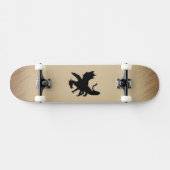 Zwarte Dragon Rustic Achtergrond Persoonlijk Skateboard (Horizontaal)