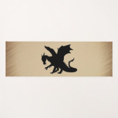 Zwarte Dragon Rustic Achtergrond Yogamat (Voorkant (horizontaal))