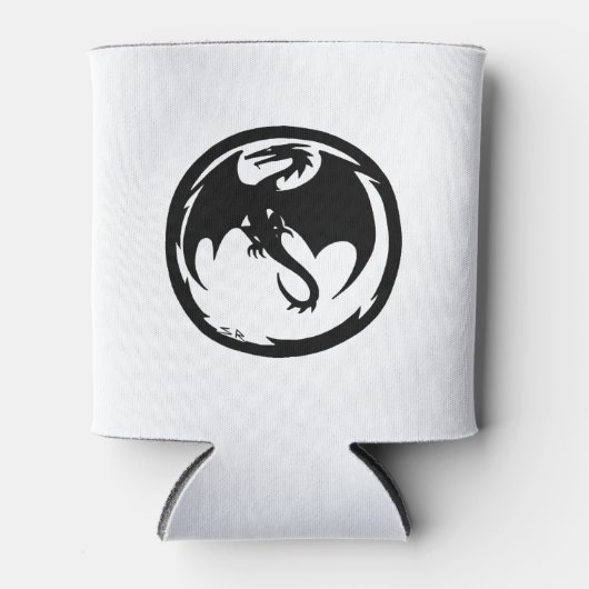 Zwarte Dragon witte koelbox aan twee zijden Blikjeskoeler (Voorkant)