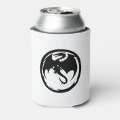 Zwarte Dragon witte koelbox aan twee zijden Blikjeskoeler (Blikje Achterkant)