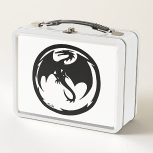 Zwarte dragon Witte lunchbox