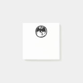 Zwarte Dragon witte notitieblokken Post-it® Notes (Voorkant)
