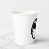 Zwarte Dragon witte papieren bekers (Rechts)