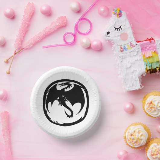 Zwarte Dragon witte papieren kommen (Feest)