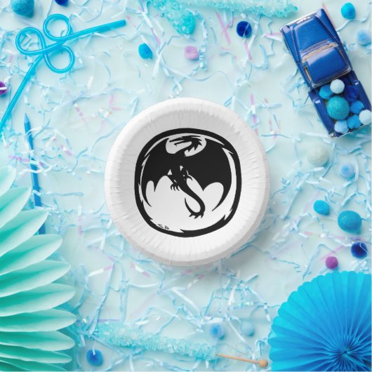 Zwarte Dragon witte papieren kommen (Feest)