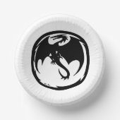 Zwarte Dragon witte papieren kommen (Voorkant)