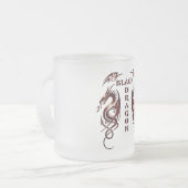 Zwarte Draken Glas Mok (Voorkant links)