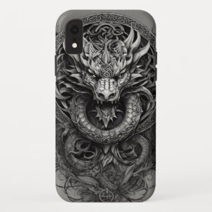 Zwarte Draken Majesteit: Mystieke T-shirt Ontwerp Case-Mate iPhone Case