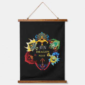 Zwarte Draken Nest Muur Tapijt Hangend Wandkleed