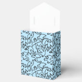 Zwarte draken patroon outline.b L Blauw BG Bedankdoosjes (Geopend)