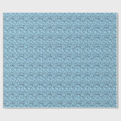 Zwarte draken patroon outline.b L Blauw BG Cadeaupapier (Vlak)