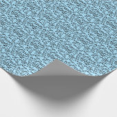 Zwarte draken patroon outline.b L Blauw BG Cadeaupapier (Hoek)