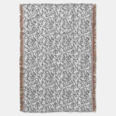 Zwarte draken patroon outline.b L Grijs BG Deken (Voorkant Verticaal)