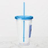 Zwarte drakenblauwe acryltumbler acryl drinkbeker (Rechts)