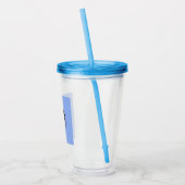 Zwarte drakenblauwe acryltumbler acryl drinkbeker (Links)