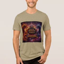 Zwarte Drakenfamilie – Fantasie Drakenliefhebbers Tri-Blend Shirt