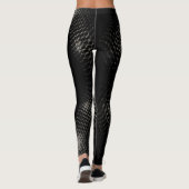 Zwarte drakenschalen leggings (Achterkant)