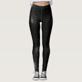 Zwarte drakenschalen leggings (Voorkant)