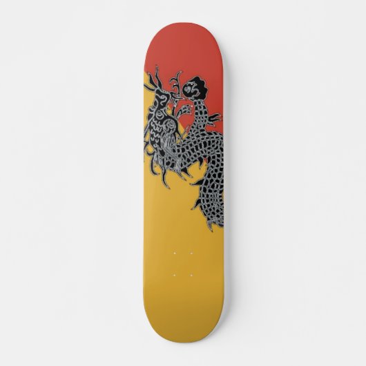 Zwarte drakenskateboard persoonlijk skateboard (Voorkant)