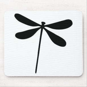 zwarte drakenvliegpictogram muismat