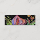 Zwarte dramatische profielkaart mini visitekaartje (Achterkant)