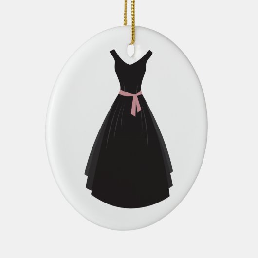 Zwarte dress keramisch ornament (Rechts)