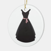 Zwarte dress keramisch ornament (Links)