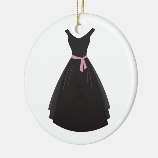 Zwarte dress keramisch ornament (Links)