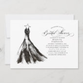 Zwarte Dress Modern Mystical Vrijgezellenfeest Kaart (Voorkant)