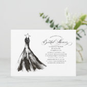 Zwarte Dress Modern Mystical Vrijgezellenfeest Kaart (Staand voorkant)