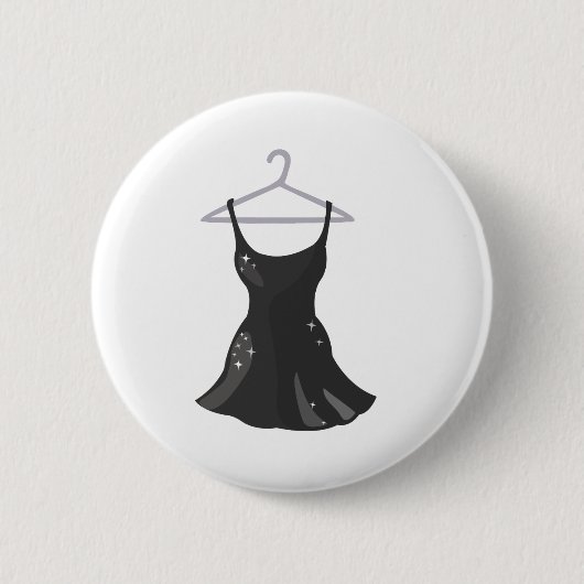 Zwarte dress ronde button 5,7 cm (Voorkant)