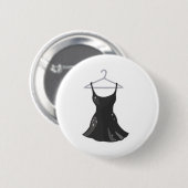Zwarte dress ronde button 5,7 cm (Voorkant /achterkant)