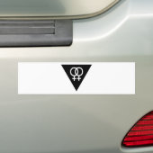 Zwarte driehoek bumpersticker (Op auto)