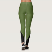 Zwarte driehoek | INITIAAL | Groene Leggings voor  (Achterkant)