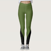 Zwarte driehoek | INITIAAL | Groene Leggings voor  (Voorkant)