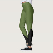 Zwarte driehoek | INITIAAL | Groene Leggings voor  (Links)