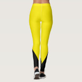 Zwarte Driehoek | Initiaal | Kanariegele Leggings (Achterkant)