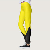 Zwarte Driehoek | Initiaal | Kanariegele Leggings (Links)