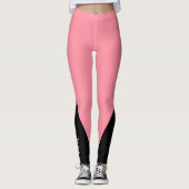 Zwarte driehoek | INITIAAL | Zalmroze Leggings (Voorkant)
