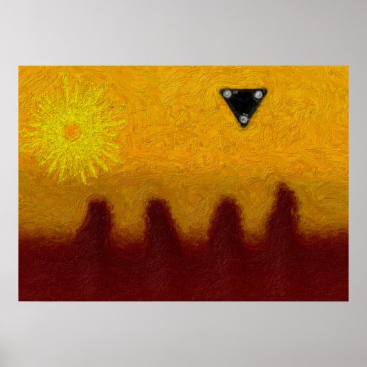 Zwarte driehoek poster (Voorkant)