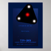Zwarte driehoek TR-3B UFO Poster (Voorkant)