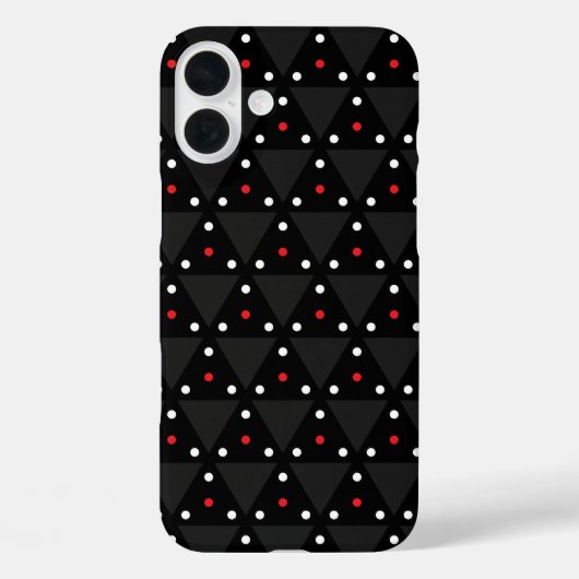 Zwarte Driehoek UFO Patroon Modern Abstract Case-Mate iPhone Case (Achterkant)