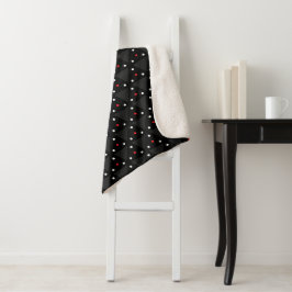 Zwarte Driehoek UFO Patroon Modern Abstract Sherpa Deken