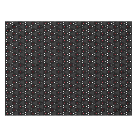 Zwarte Driehoek UFO Patroon Modern Abstract Tafelkleed (Voorkant (Horizontaal))