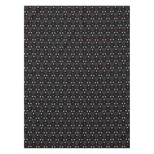 Zwarte Driehoek UFO Patroon Modern Abstract Tafelkleed (Voorkant)