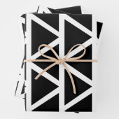 Zwarte driehoeken inpakpapier vel (In situ)