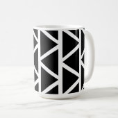 Zwarte driehoeken koffiemok (Voorkant rechts)