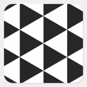 Zwarte driehoeken leeg vierkante sticker